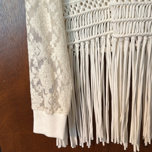 NWOT DESIGUAL Oversize Fringe Hoodie - Picture 3 of 3